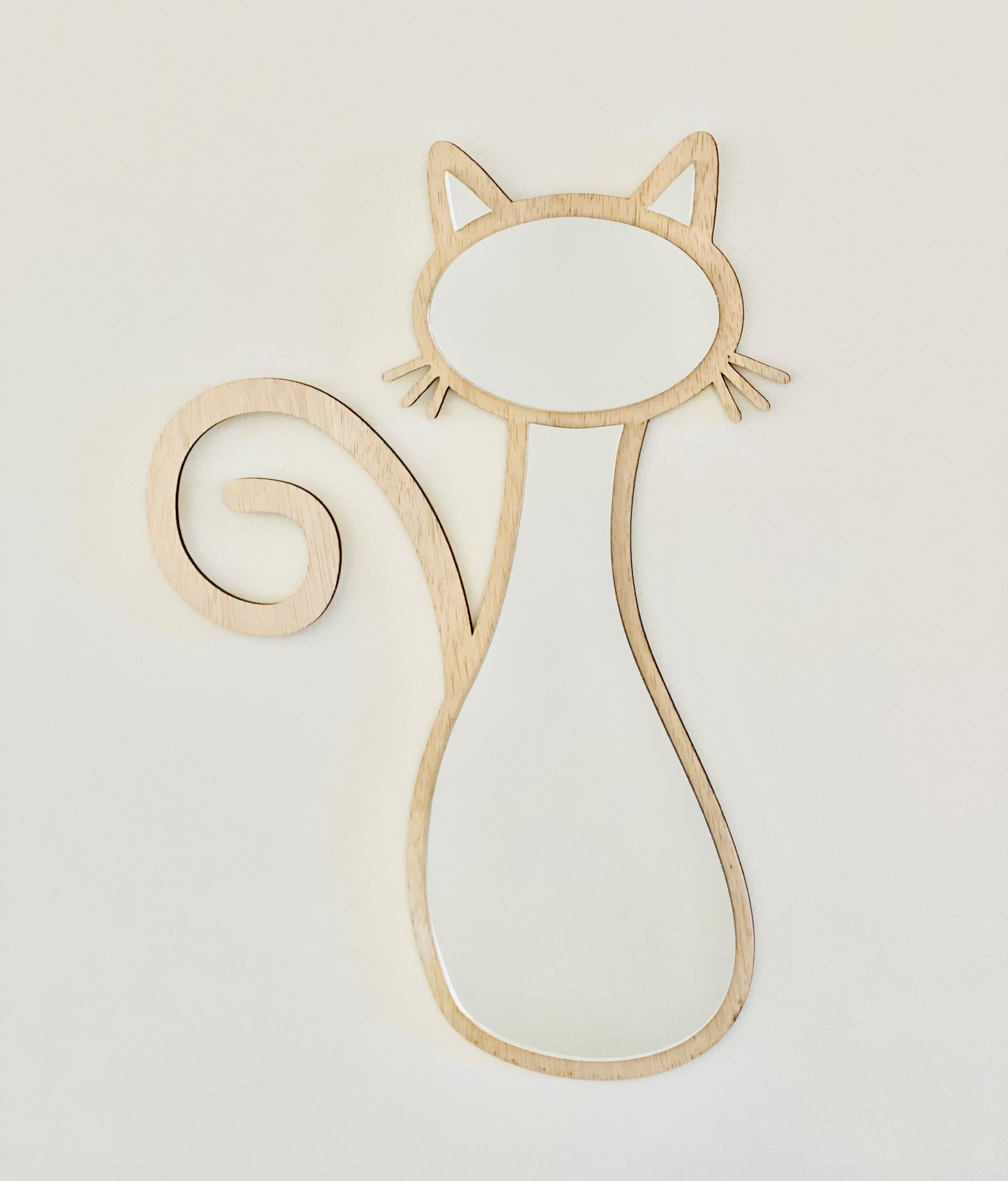 Sitting Cat Mirror - Children's Bedroom Wall Art