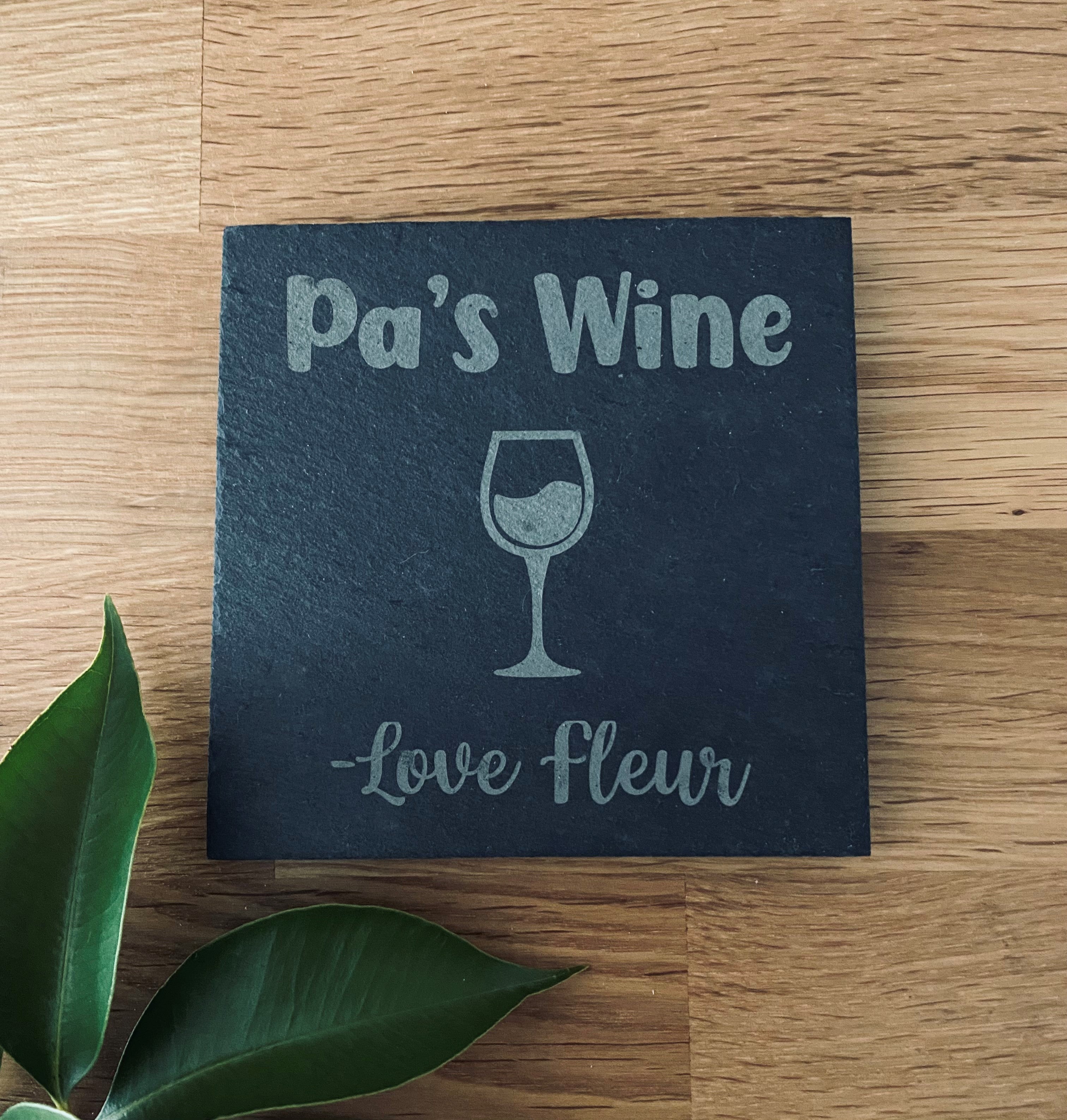 Personalised Slate Coaster for Fathers Day - Grandfather Present