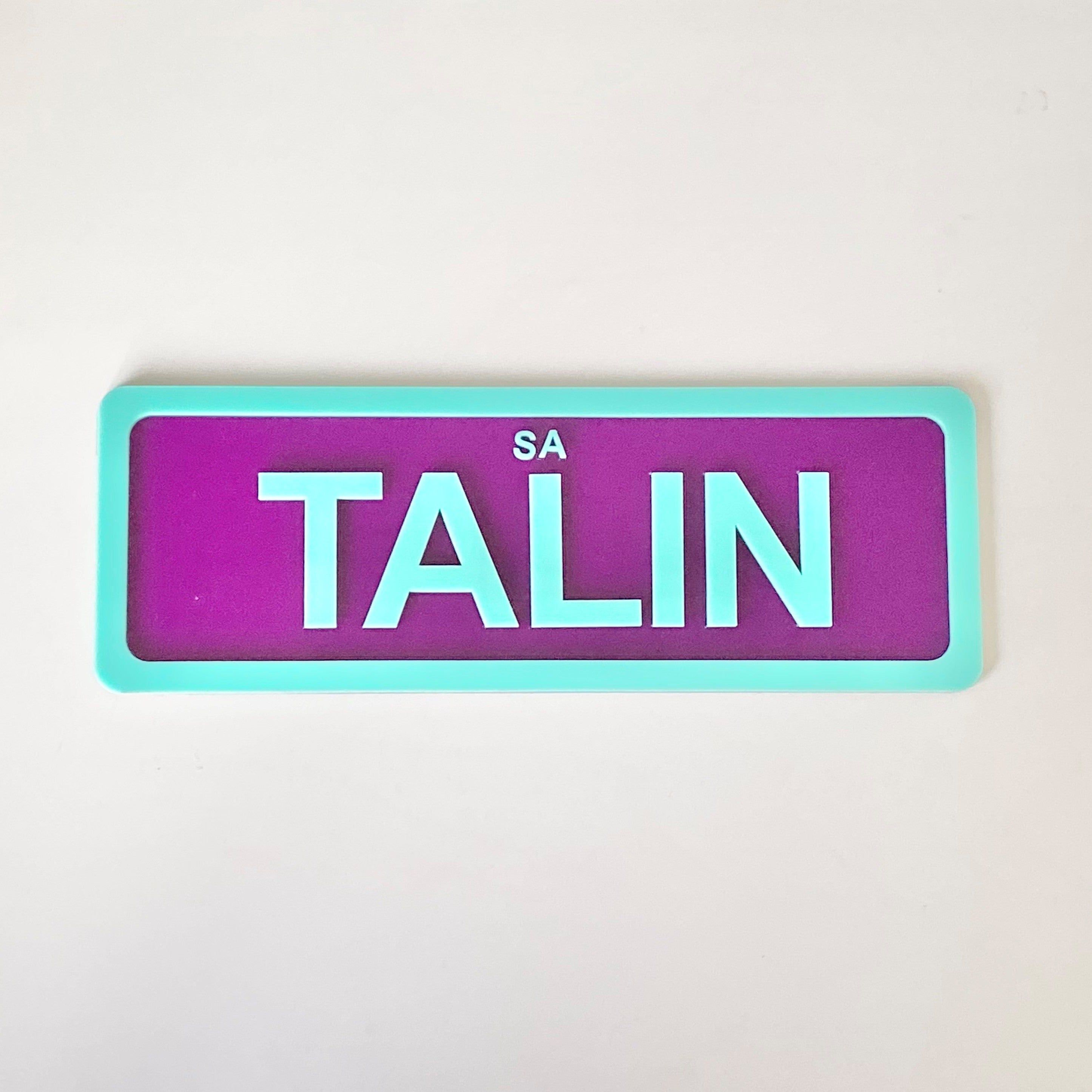 Number Plate Sign - Childrens Name Wall Sign