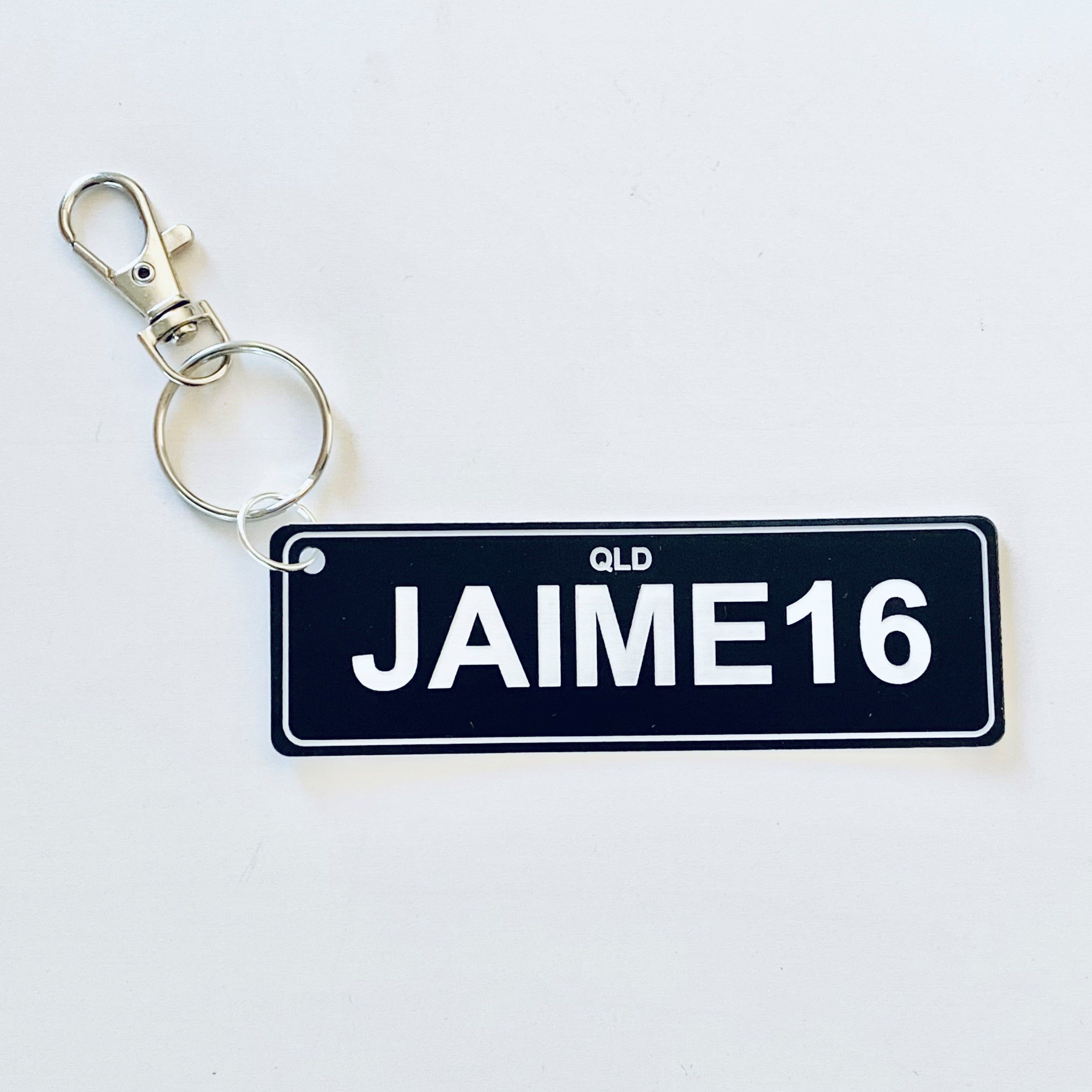 Number Plate Key Ring / Number Plate Bag Tag