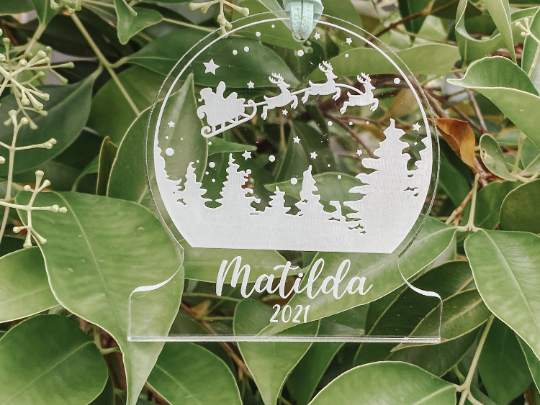Personalised Snowdome Christmas Ornament - My First Christmas Ornament